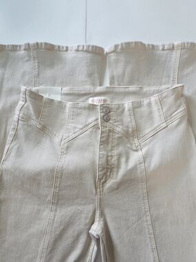 NWT Shyanne Boot Barn 31W34L Cream Boho High-Rise Flare Coastal Cowgirl Jeans